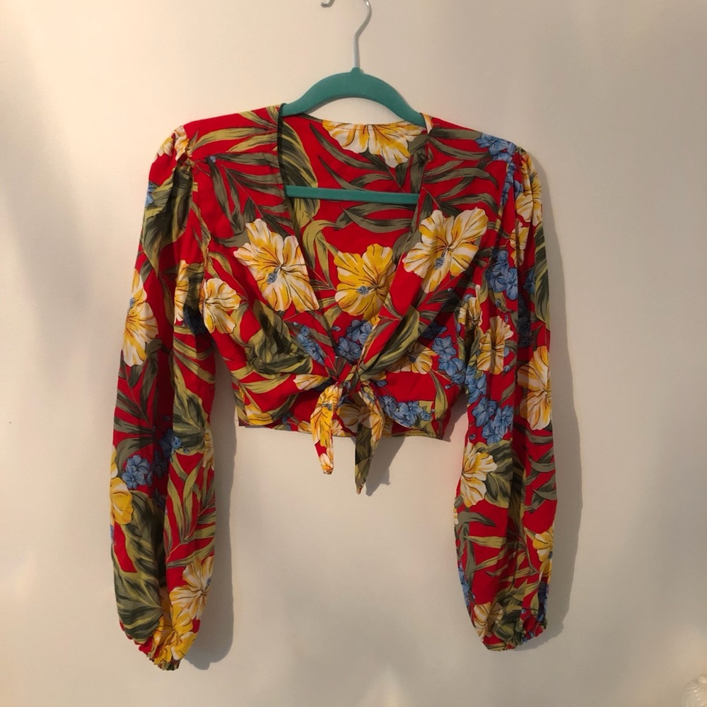 Handmade 1940s inspired bishop sleeve blouse